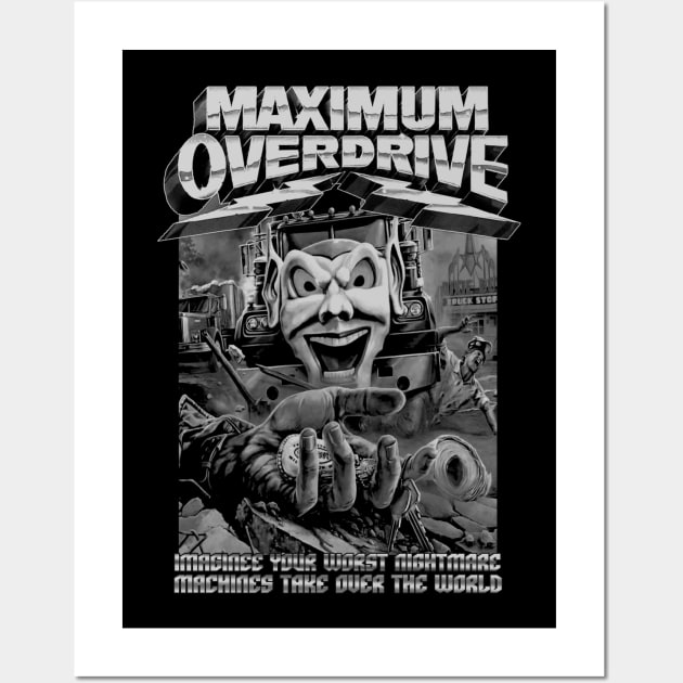 Maximum Overdrive, Classic Horror, (Black & White) Wall Art by The Dark Vestiary